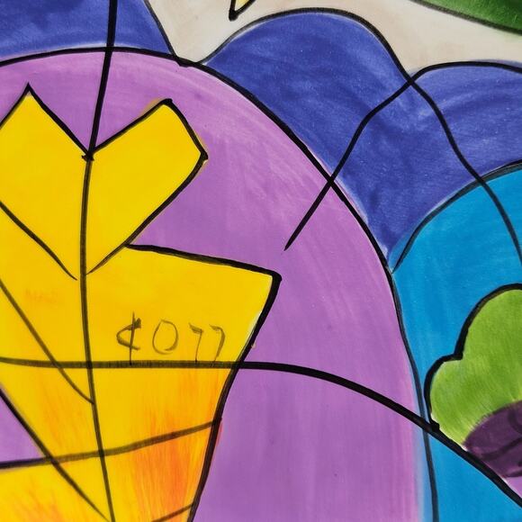 Judaica Kingdom Emanuel Chagall Style Twelve Tribes Handpainted Shabbat Tray - Picture 4 of 9